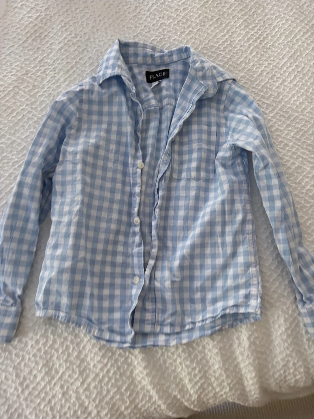 The Children's Place Blue Gingham Button-Down Shirt